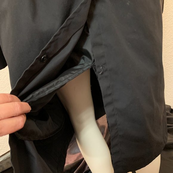 DS CP Garrison Collection men's black trench coat size 40R zip out lining - Picture 9 of 16